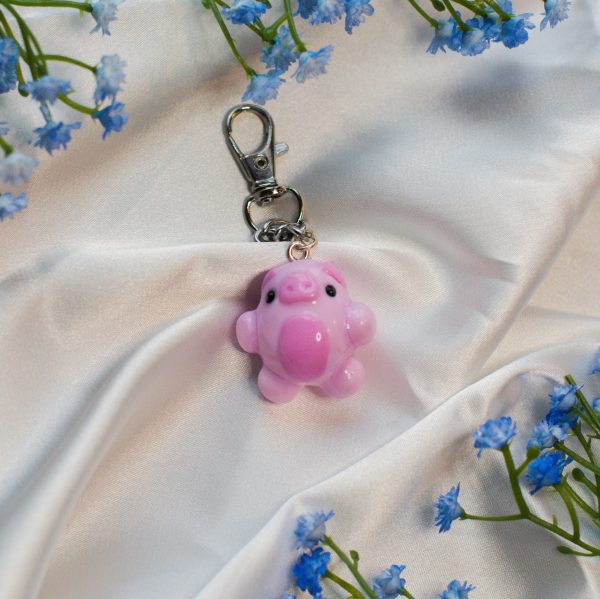 Chonky Pig Clay Keychain