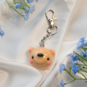 Bear Head Clay Keychain