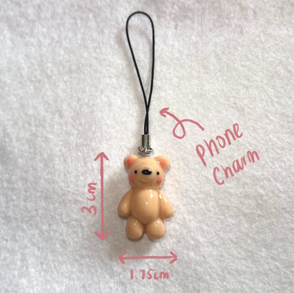 Mini Bear Clay Phone Charm - Image 2