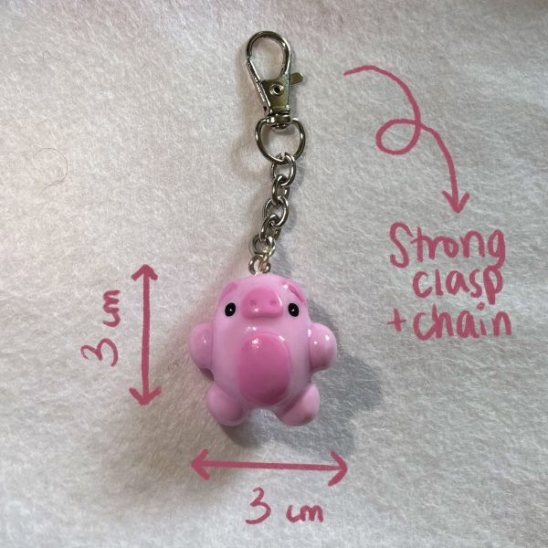 Chonky Pig Clay Keychain - Image 2