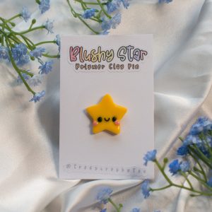Blushy Star Clay Pin
