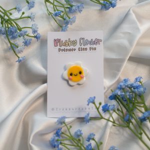 Blushy Flower Clay Pin