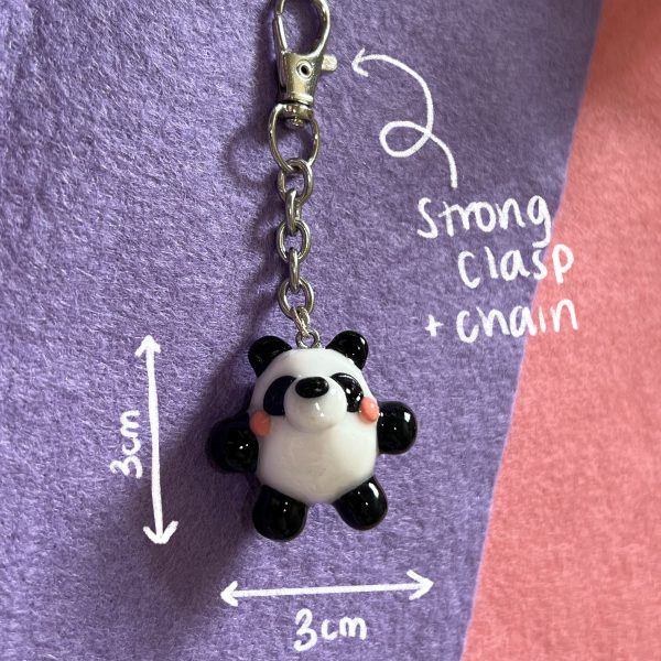 Chonky Panda Clay Keychain - Image 2