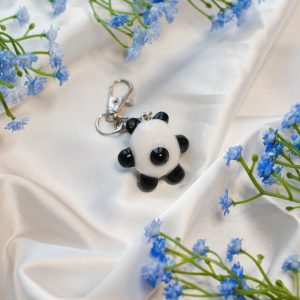 Chonky Panda Clay Keychain