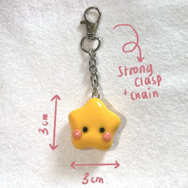Blushy Star Clay Keychain - Image 2