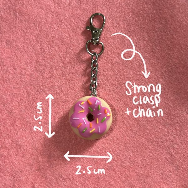 Colourful Pastel Donut Keychain - Image 2