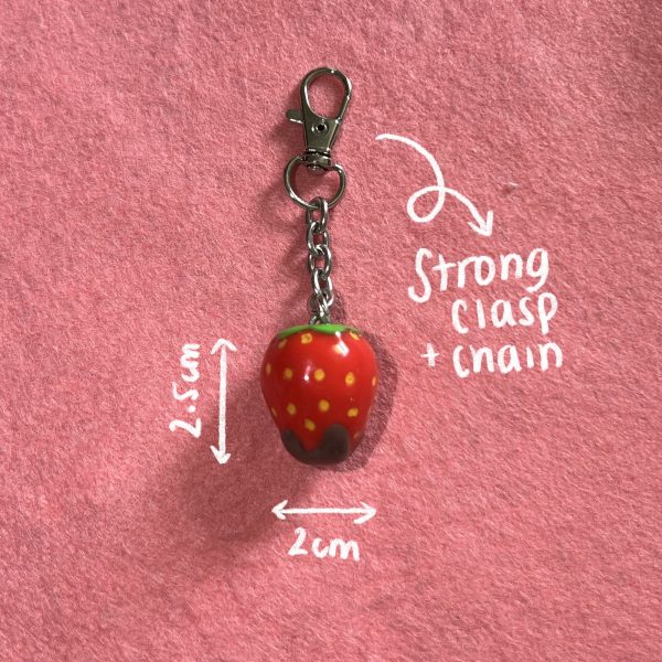 Choccy Strawb Clay Keychain - Image 2