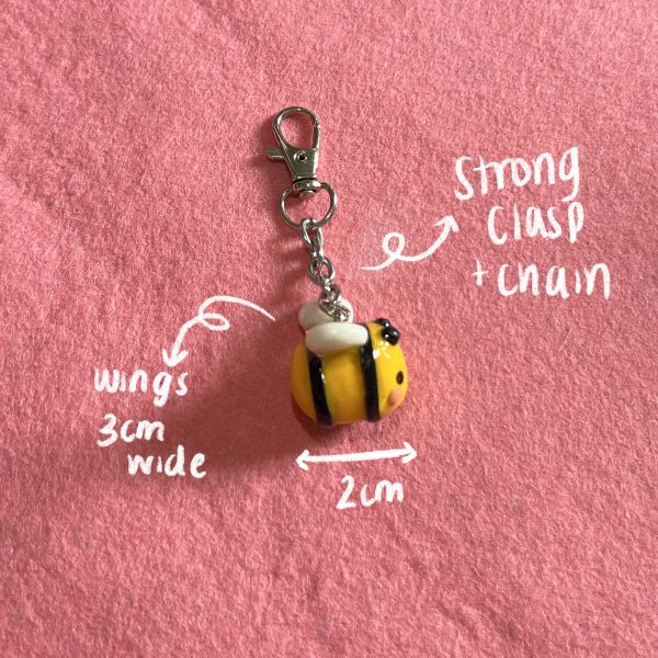 Busy Bee Clay Keychain - Image 2