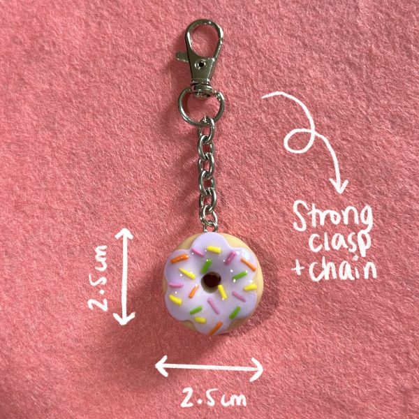 Colourful Pastel Donut Keychain - Image 3