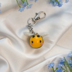 Busy Bee Clay Keychain