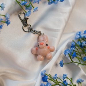 Chonky Bunny Clay Keychain